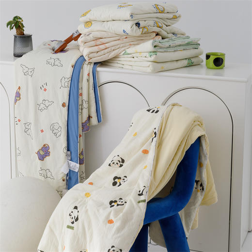 顶柔 皱皱纱雪糍双面控温被ab版双面设计，一条被子搞定孩子一整个夏天 商品图6