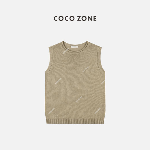 COCO ZONE 新款针织小背心圆领卷边打底上衣 23C18987 商品图1