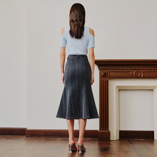 蝴蝶仙紫系列2.0MAXRIENY森系精灵牛仔鱼尾半身裙 商品图3