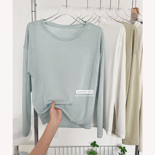 【亏本清仓 库存有限 手慢无】骆柒柒天丝雪花空调衫 百搭时尚柔滑垂顺微透防晒 舒适感十足 商品图8