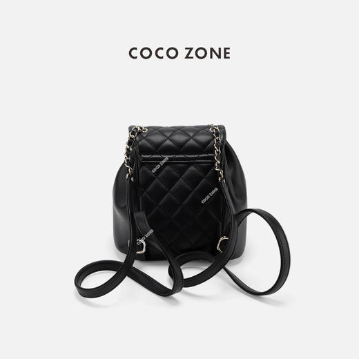 COCO ZONE 刘一一 复古小香风菱格链条百搭双肩包CC2B1119 商品图0