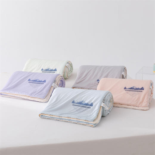 顶柔 雪山冰肌凉感被 凉感丝面料，透气舒适  双面冰感实现物理降温 商品图8