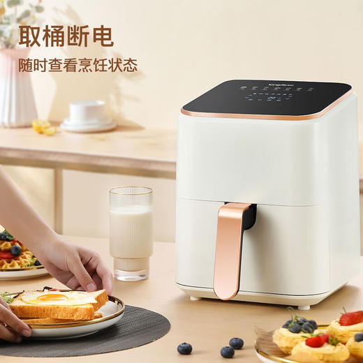 【小家电】龙的longde空气炸锅无油烟电炸锅 5L大容量家用智能触屏定时多功能煎炸锅薯条机 七大预设菜单多功能操作炸锅LD-KL5276 HF 商品图5