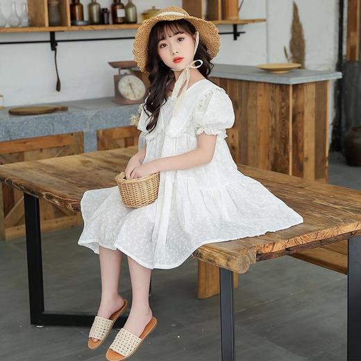 甜美女童连衣裙2024夏季新款镂空儿童棉布裙子夏童装中大童公主裙 商品图3