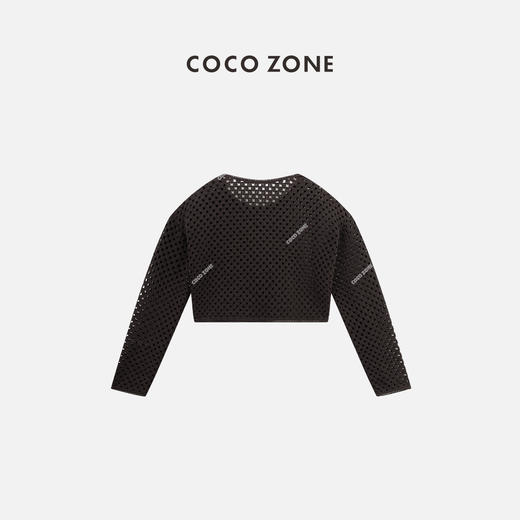 COCO ZONE "复古罩衫“时尚镂空圆领长袖上衣百搭简约针织衫CC2B1056 商品图1
