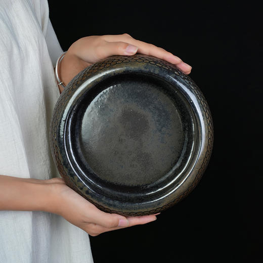 打点手工水洗家用茶洗大号水盂笔洗茶杯碗复古风建水陶瓷功夫茶具配件果盆 商品图1
