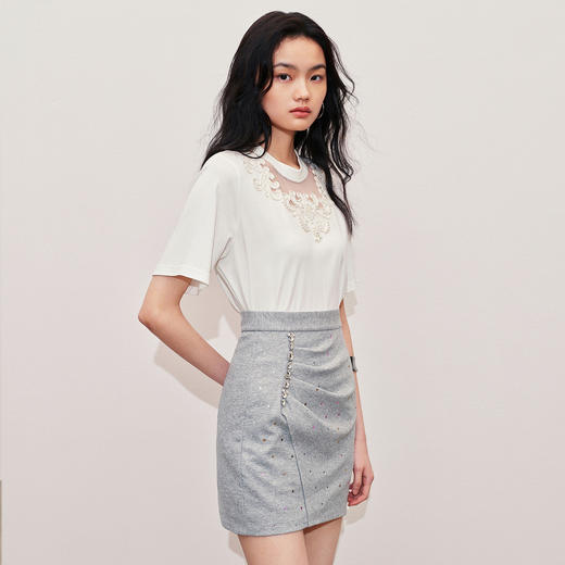 MAXRIENY甜美华丽休闲不规则半裙MS85SK048A30 商品图4