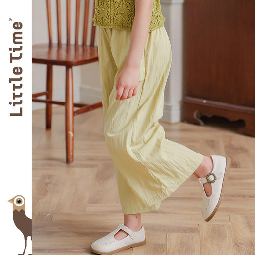 littletime女童防蚊裤夏季轻薄透气2024新款休闲裤儿童度假抖抖裤 商品图2