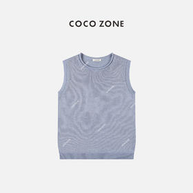 COCO ZONE 新款针织小背心圆领卷边打底上衣 23C18987