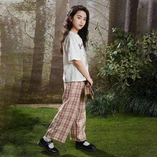 女童T恤套装夏款洋气2023新款女大童夏季短袖裤子儿童夏装两件套 商品图2