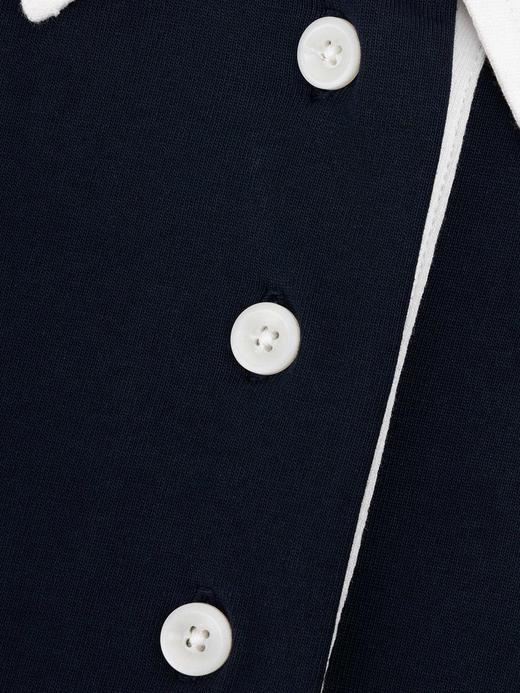 COCO ZONE ”氧气裙“夏季翻领撞色连衣裙百搭短袖套头长裙CC2B1110 商品图5