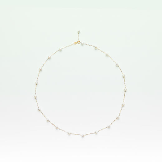 礼兰 晓梦微露18K金淡水珍珠满天星毛衣链长项链 商品图1