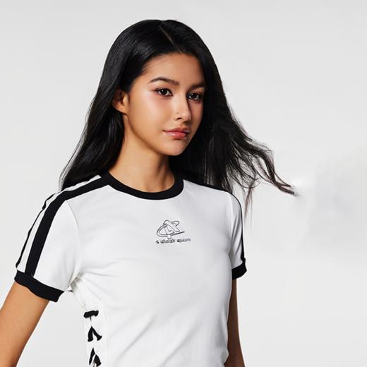 【Achock官方店】潮牌辣妹绑带设计露脐短袖美式夏季新款圆领T恤 商品图1