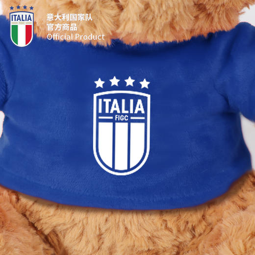 意大利国家队官方商品 | ITALIA 欧洲杯蓝色球衣小熊玩偶公仔周边 商品图4
