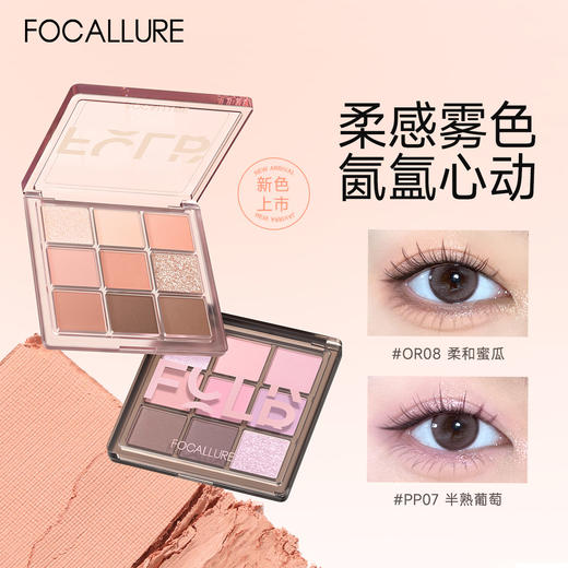 【有赞分销】菲鹿儿柔彩九色眼影盘哑光大地色珠光细闪粉亮片新手日常妆 商品图0