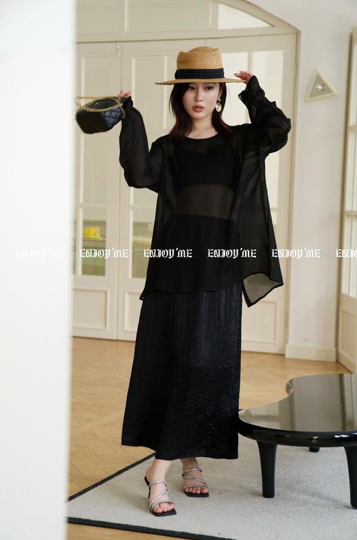 【门店同款】ENJOY夏季法式一字带水钻小跟拖鞋 157347432 商品图0