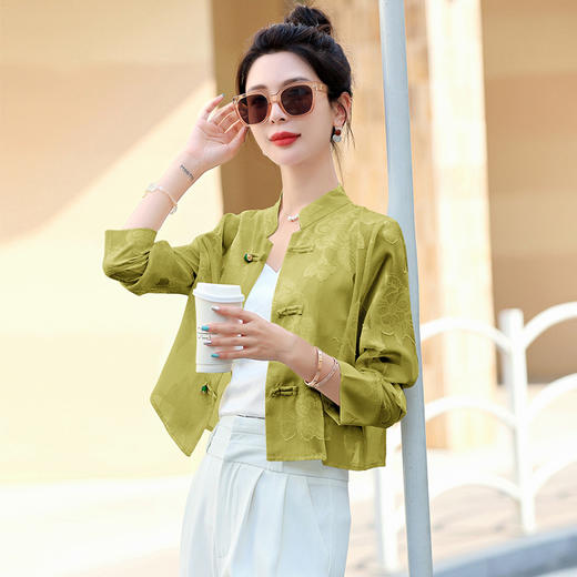 新中式国风短款防晒衣外套，时尚气质小香风薄款上衣HR-MYL5103 商品图2