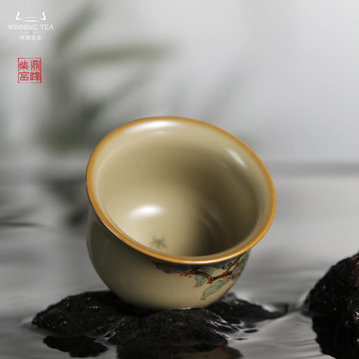 问鼎汝瓷鼎峰柴窑玉珀釉空潭杯（果树飘香） 商品图4