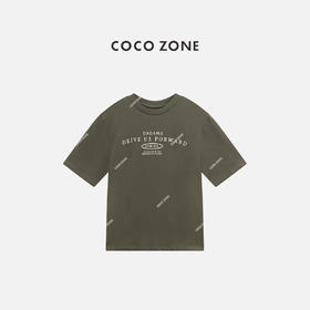 COCO ZONE 夏季字母短袖圆领T恤时尚百搭上衣CC2B1073