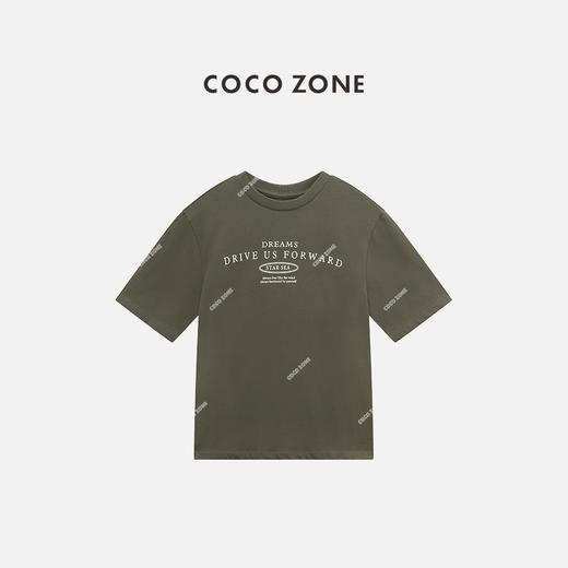 COCO ZONE 夏季字母短袖圆领T恤时尚百搭上衣CC2B1073 商品图0