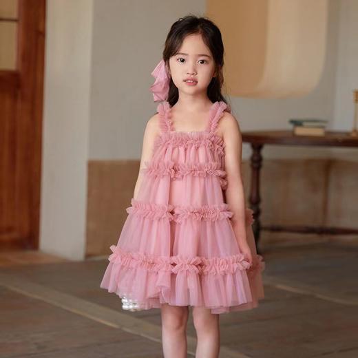 TUTU.KK女童蓬蓬纱公主裙新款吊带连衣裙牛油果色超仙女宝礼服裙90-130 商品图0