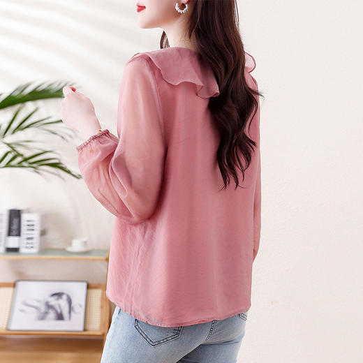 法式温柔减龄衬衫，气质上衣防晒衣K-A77N8772 商品图3