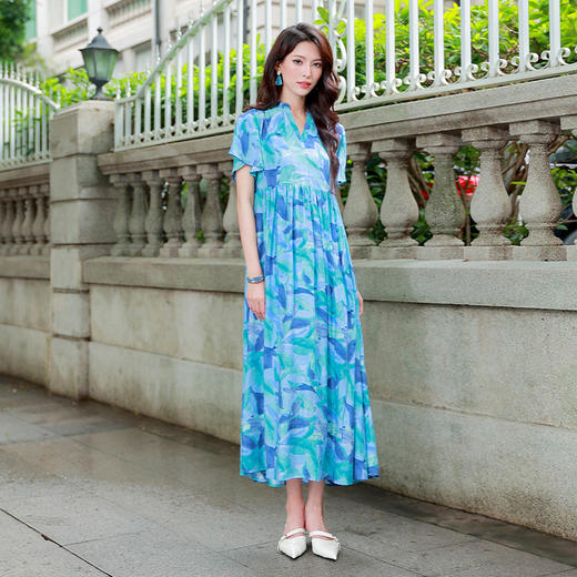 望潮生印花连衣裙 | 清爽简约裙 |现货加急发 商品图1