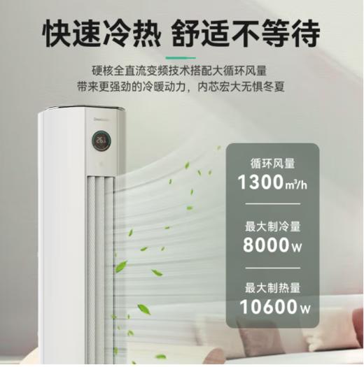 长虹（110860）（CHANGHONG）大3匹熊猫懒二代新能效 空调柜机 变频冷暖 空调立式 精准控温 KFR-72LW/ZDTTW2+R3 商品图2