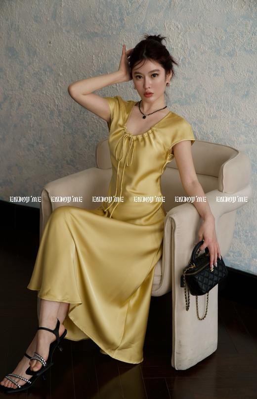 【门店同款】ENJOY夏季智性-胸口抽绳连衣裙 158148515 商品图8