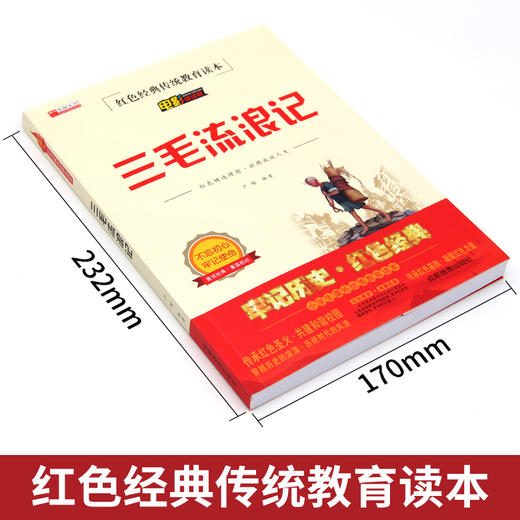 红色经典--三毛流浪记 传统教育读本 红色铸就理想，拼搏成就人生 商品图1