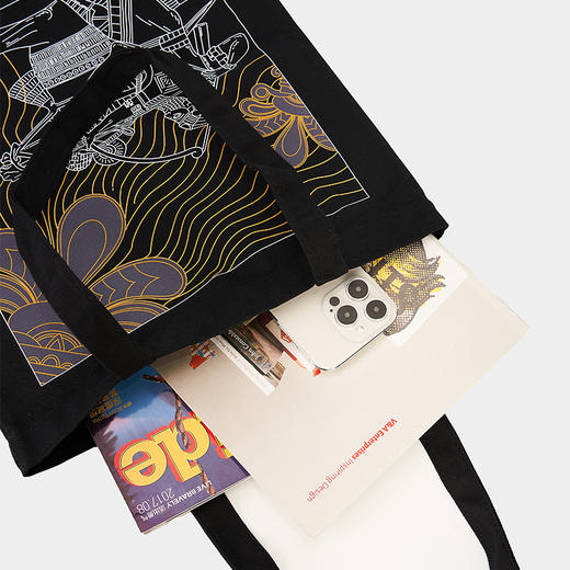 大英博物馆X苏州博物馆亚述系列 亚述之王 生命之树 阿舒尔 印花创意帆布袋单肩包 商品图3