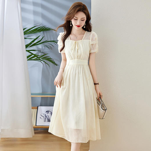 时尚气质超好看，收腰显瘦端庄大气天丝裙HR-8235 商品图3