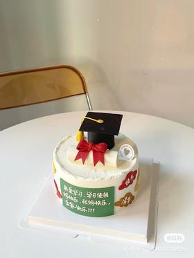 毕业季|学士帽录取通知书|学习蛋糕
