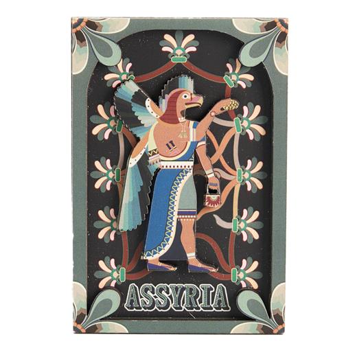 大英博物馆x苏州博物馆亚述系列 生命之树开门  狮子旋转 圣人浮雕 木制冰箱贴 商品图6