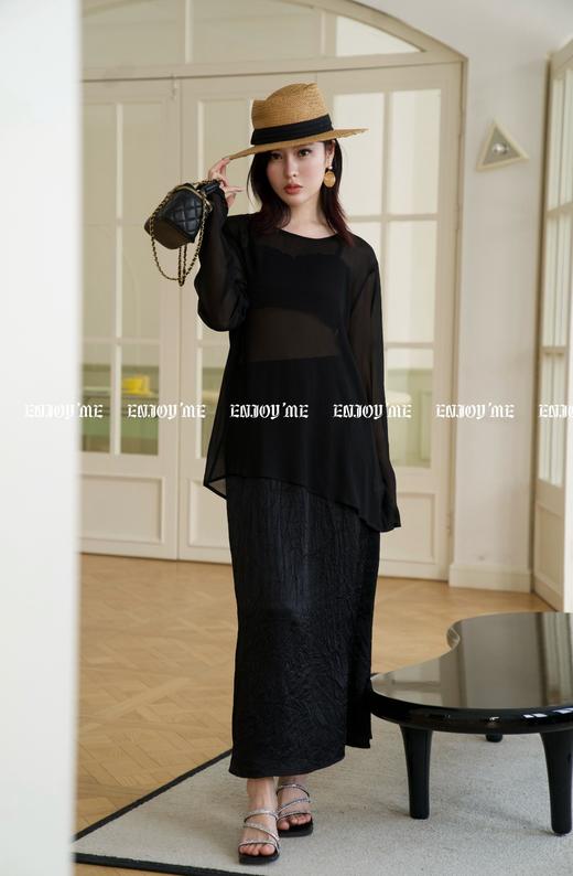 【门店同款】ENJOY夏季法式一字带水钻小跟拖鞋 157347432 商品图2