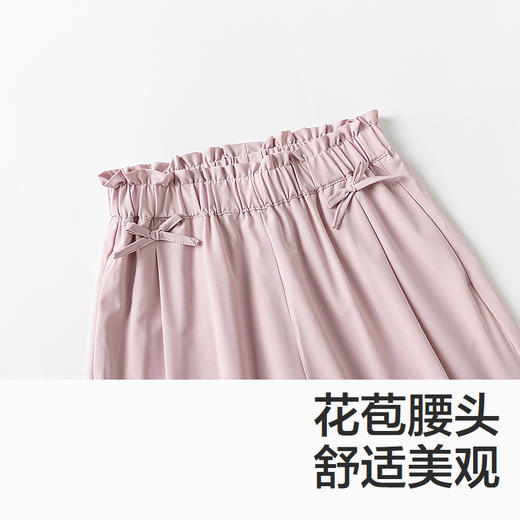 森马儿童长裤年新款速干蝴蝶结纯色休闲裤夏季女童束脚防蚊裤 商品图2