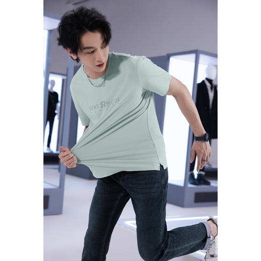 【新品上新】HX 夏季圆领短袖T恤合体版型/Y102420093101 商品图2