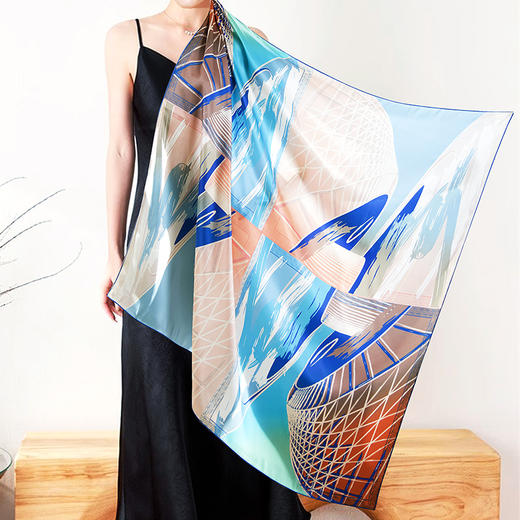 鑫缘 高档真丝素绉缎方巾 GD0008* 商品图0