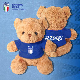 意大利国家队官方商品 | ITALIA 欧洲杯蓝色球衣小熊玩偶公仔周边