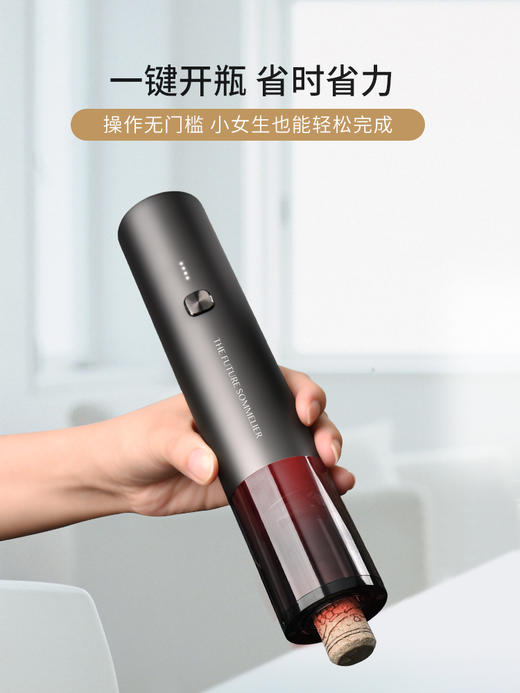 Circle Joy 圆乐红酒开瓶器 电动红酒开瓶器家用智能品酒礼盒套装 商品图4