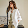 欧芮儿新中式盘扣流苏白色外套女夏短袖2024新款国风高级感上衣薄 商品缩略图1