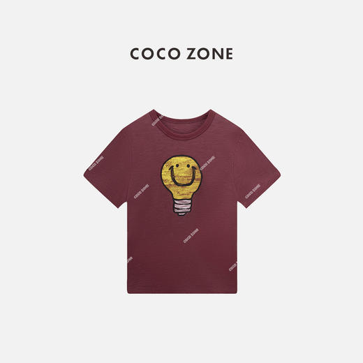 COCO ZONE 刘一一 夏季设计感短袖T恤宽松百搭圆领上衣CC2B1086 商品图0