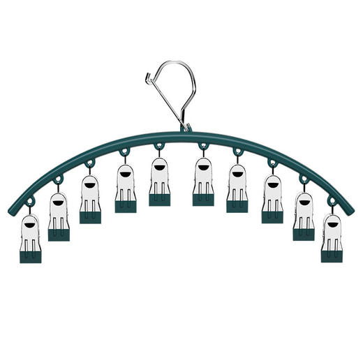 「买1送1！19.9到手两支」家用不锈钢防风夹子 晾晒袜子多功能收纳整理无痕内衣弧形浸塑裤夹 商品图4