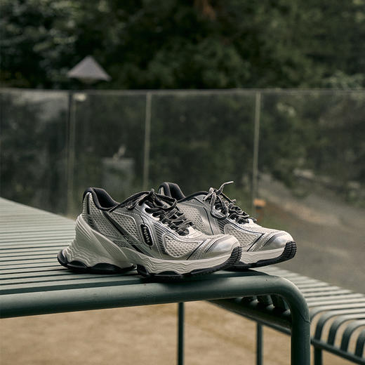 faytobe金属色超时空老爹鞋25春夏透气网面羊皮舒适运动休闲鞋 商品图6