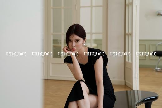 【门店同款】ENJOY夏季木耳飞袖方领连衣裙 157943656 商品图1