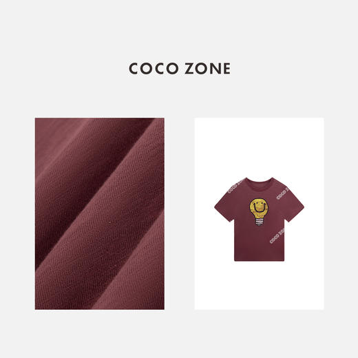 COCO ZONE 刘一一 夏季设计感短袖T恤宽松百搭圆领上衣CC2B1086 商品图2