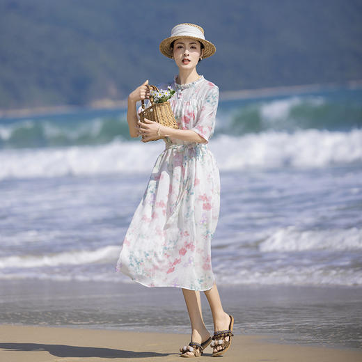 新中式女装，苎麻连衣裙TT96162 商品图1