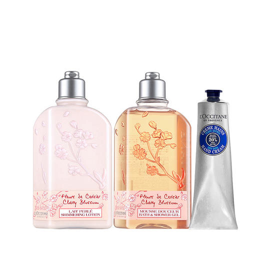【组合装】欧舒丹樱花沐浴露250ml+樱花身体乳250ml+乳木果护手霜150ml 商品图6
