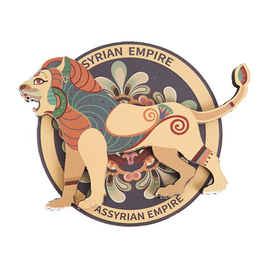 大英博物馆x苏州博物馆亚述系列 生命之树开门  狮子旋转 圣人浮雕 木制冰箱贴 商品图5