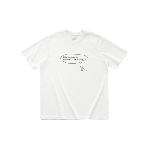 吃茶去chichaqu2024全棉圆领短袖T恤男女宽松印花麻雀鸟语 商品图4